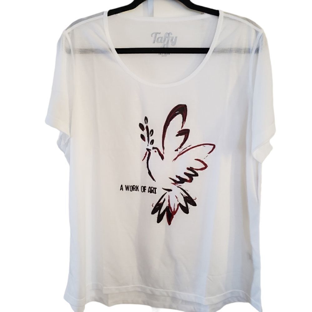 Taffy Fitness Graphic Yoga Pullover Top